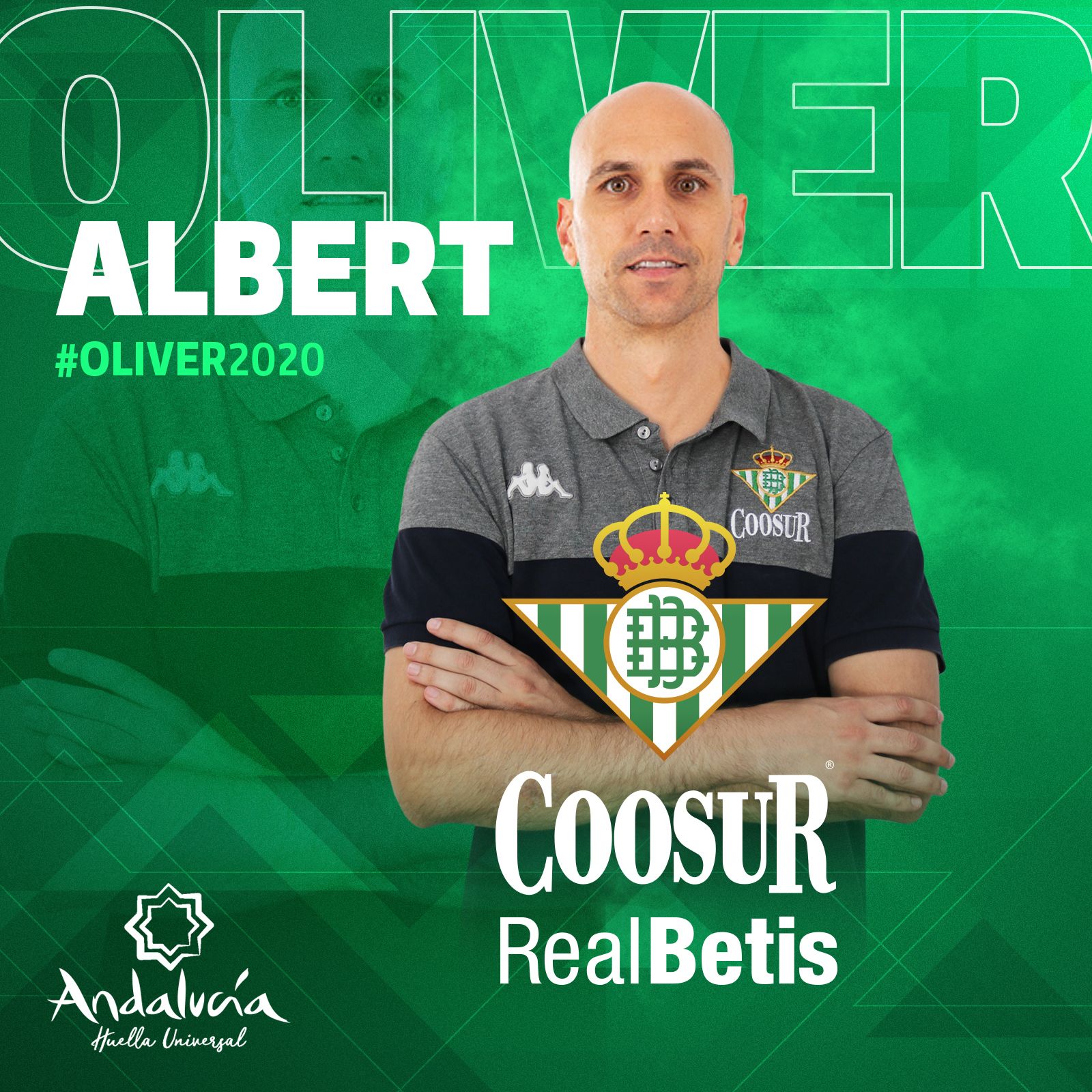 Imagen ofrecida por el club para anunciar el fichaje de Albert Oliver.