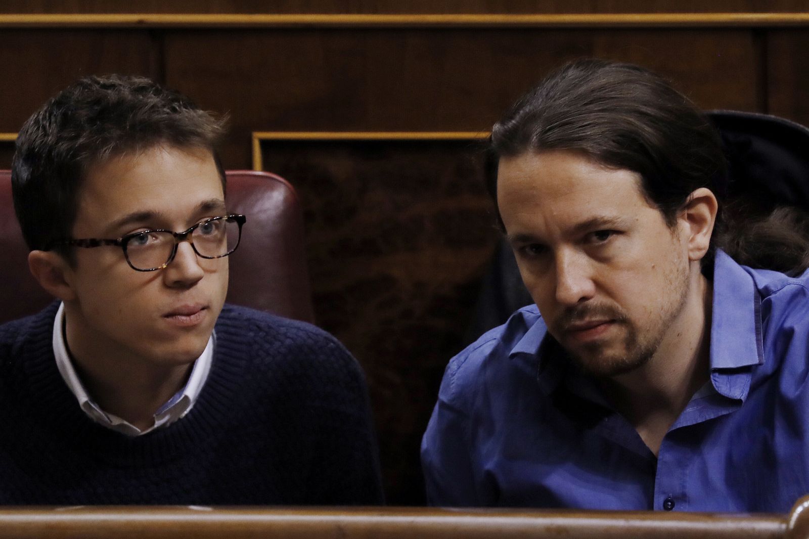 Iglesias junto a Errejón.