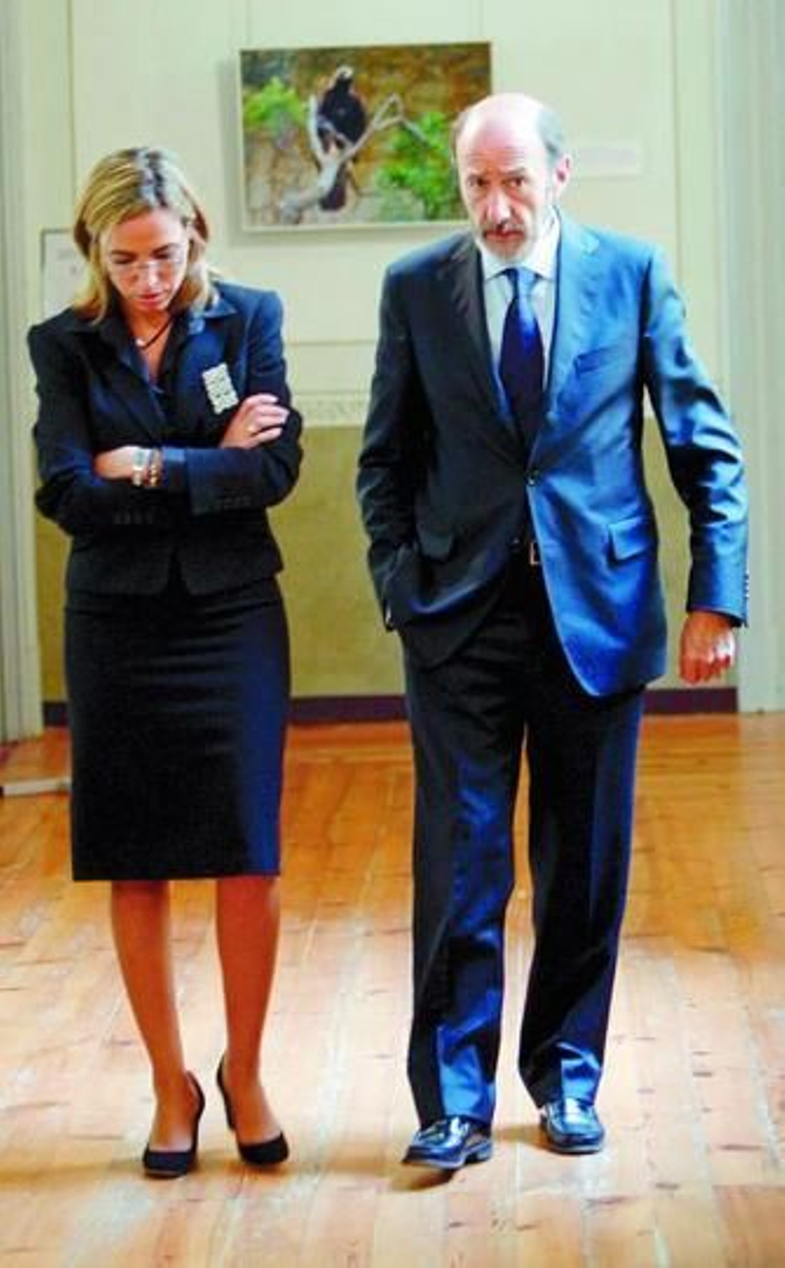 Chacón y Rubalcaba, ayer en Santoña.