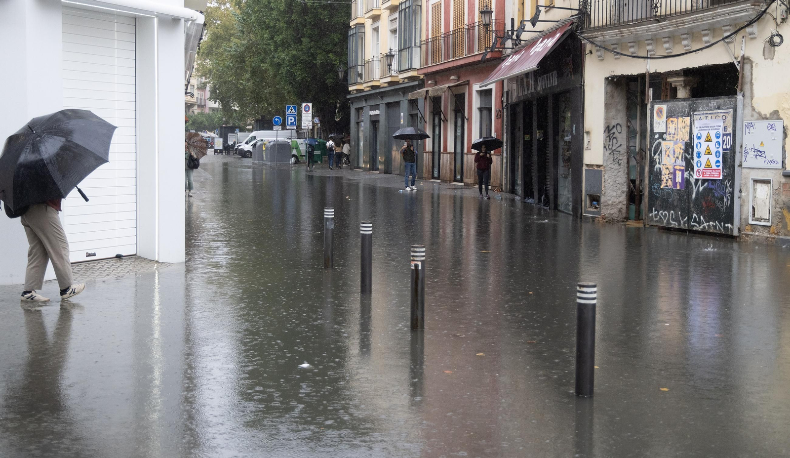 El centro de Sevilla anegado, todas las fotos.