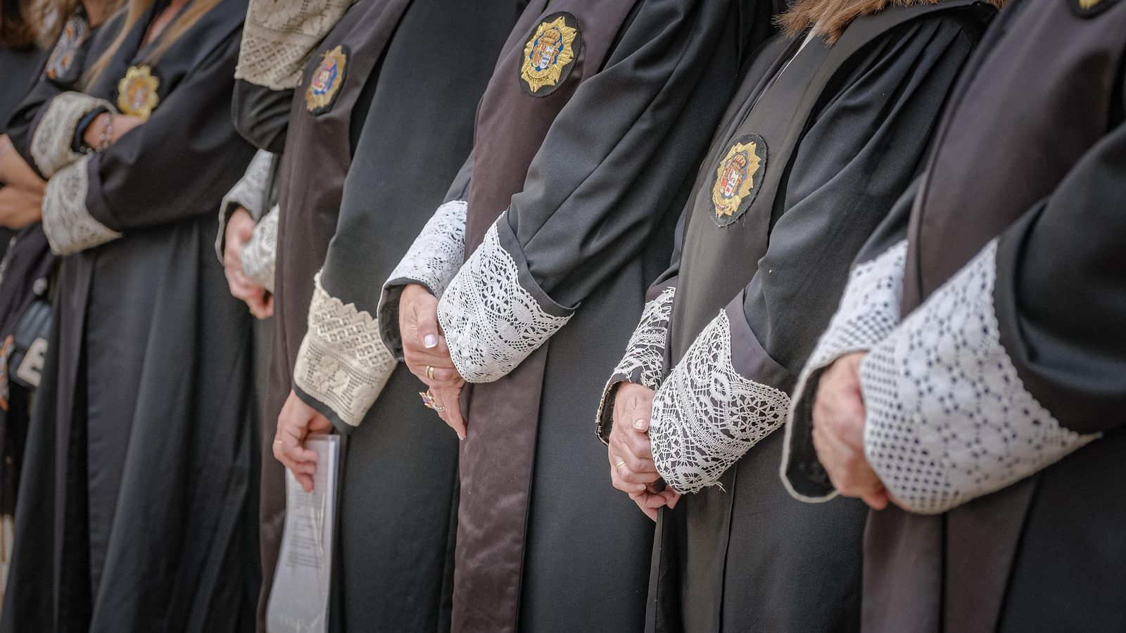 Detalle del paro secundado por jueces y fiscales de Cádiz