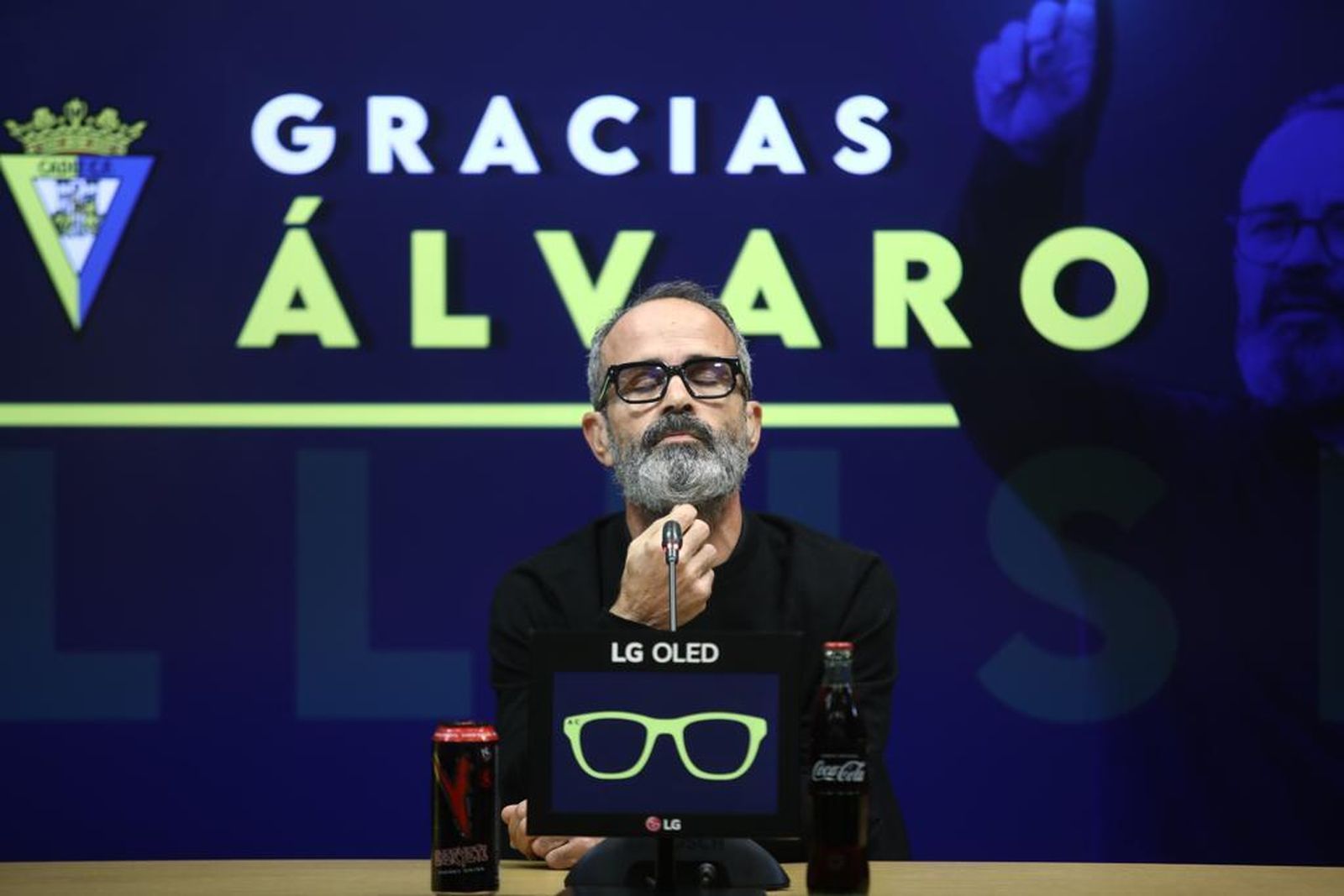 Cervera en la rueda de prensa de su adiós.