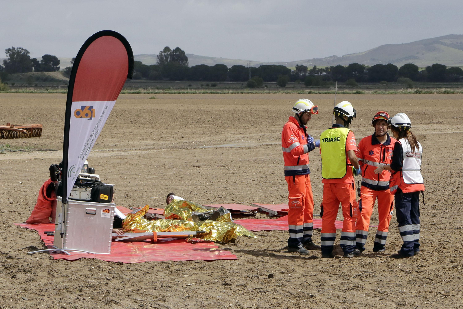 Simulacro de accidente aéreo en el aeropuerto de Jerez