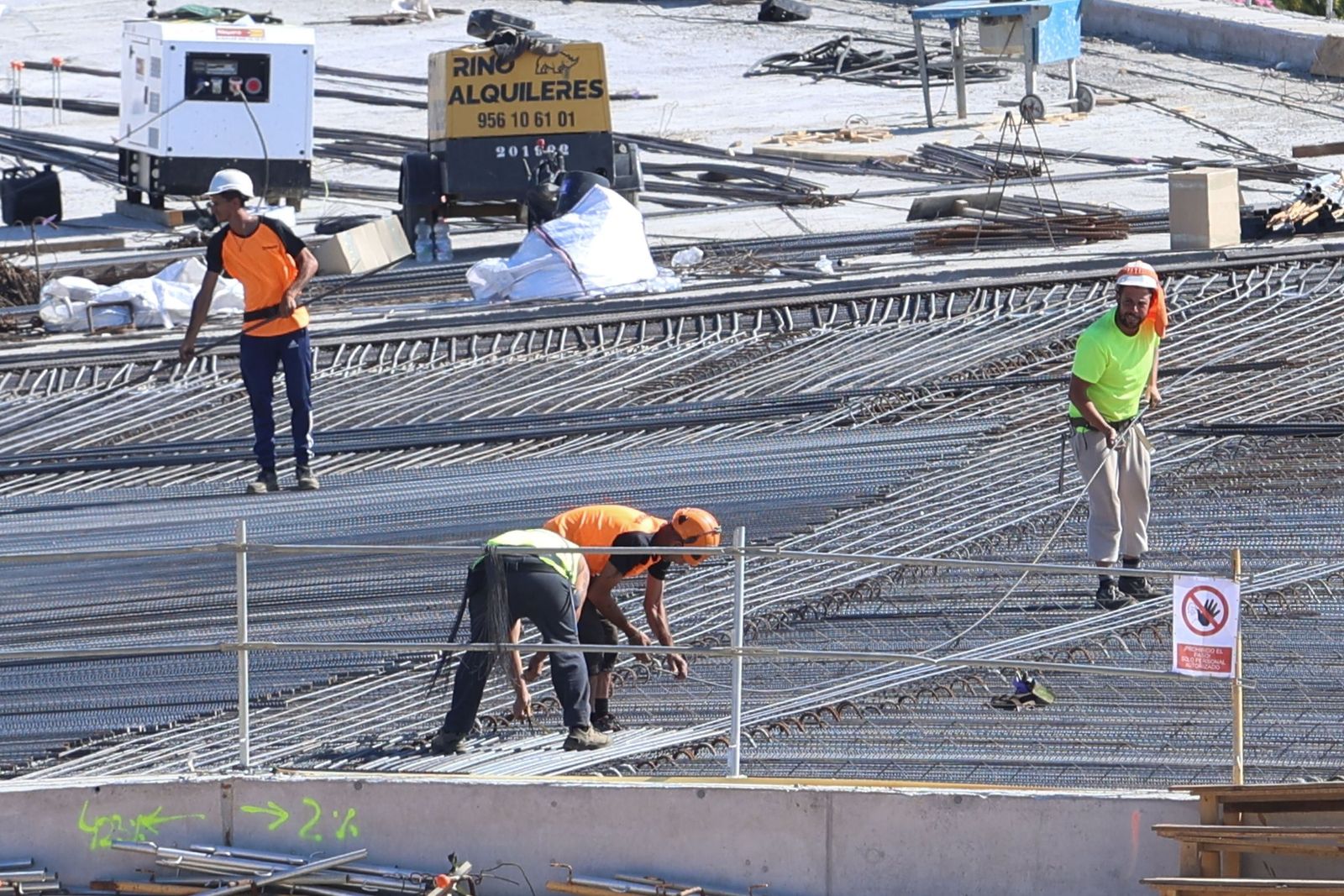 Trabajadores del sector de la construcción.