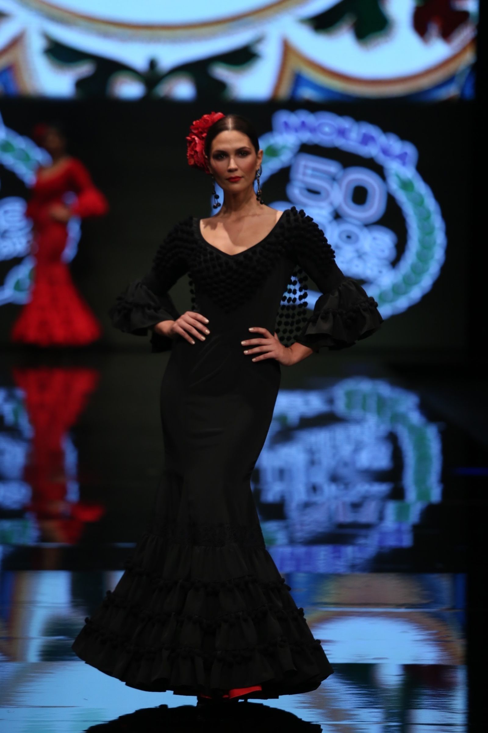 El traje de flamenca negro de 2019, sinónimo de elegancia