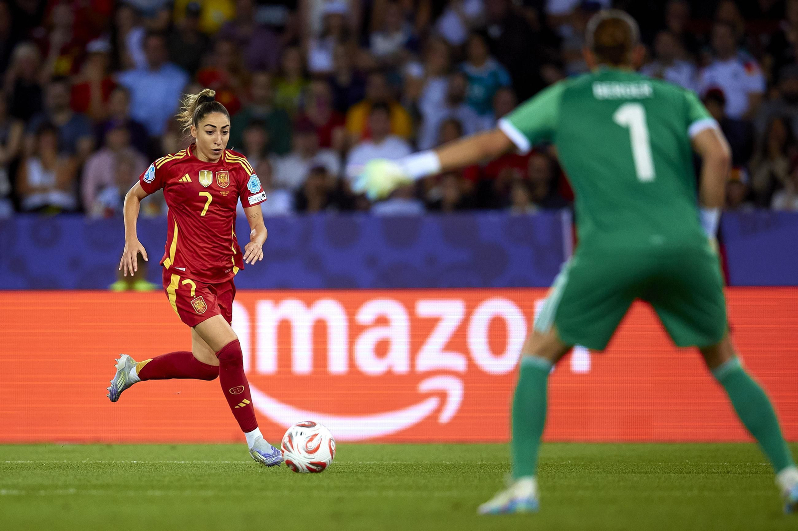 Las mejores imágenes de la semifinal Alemania-España de la Eurocopa femenina