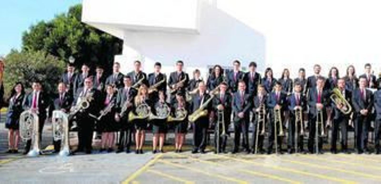 Formación de la Banda de Música de Carboneras que será protagonista durante todo el fin de semana.
