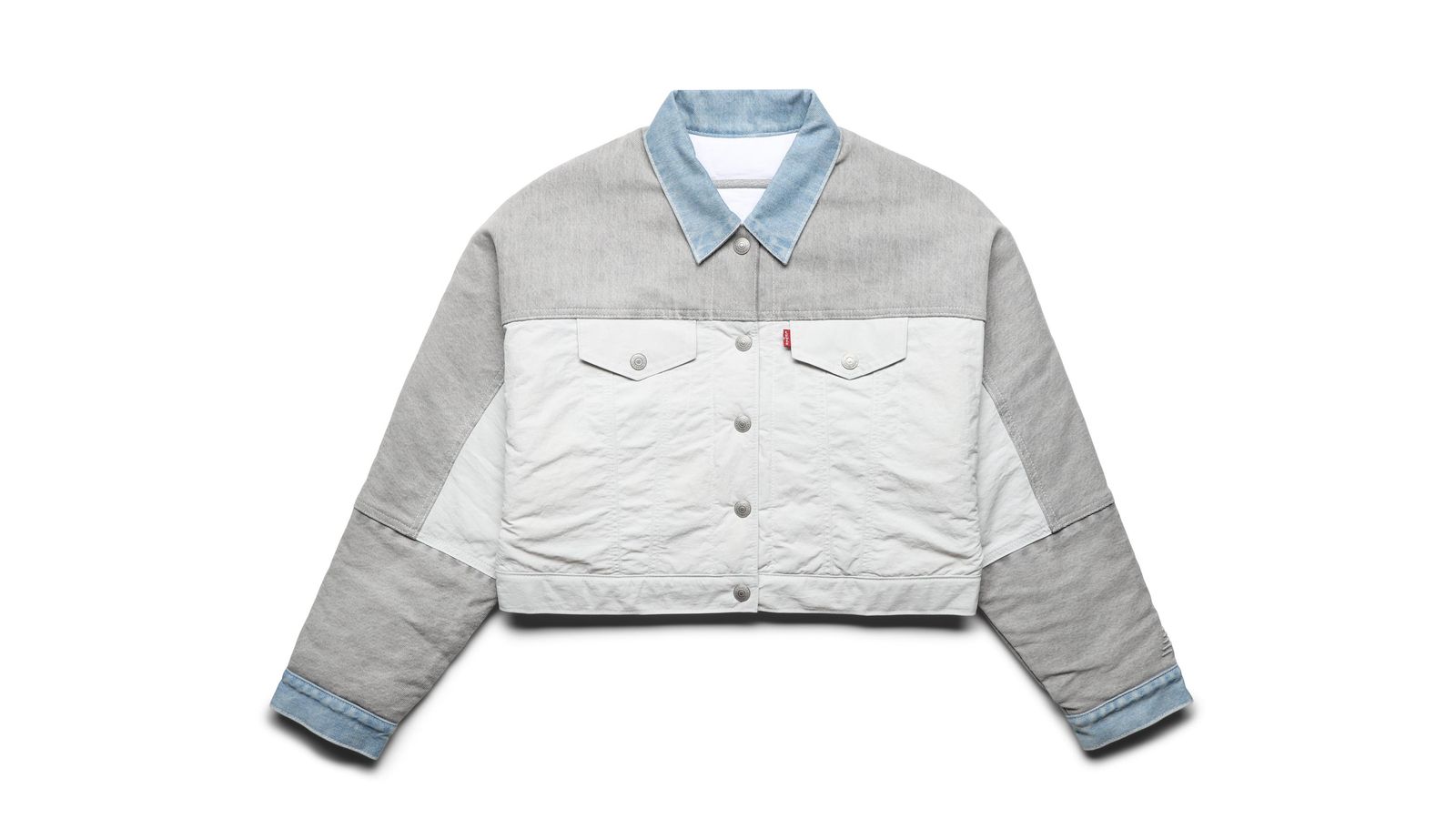 Levi's x New Balance Women's Grey Reversible Trucker Jacket.