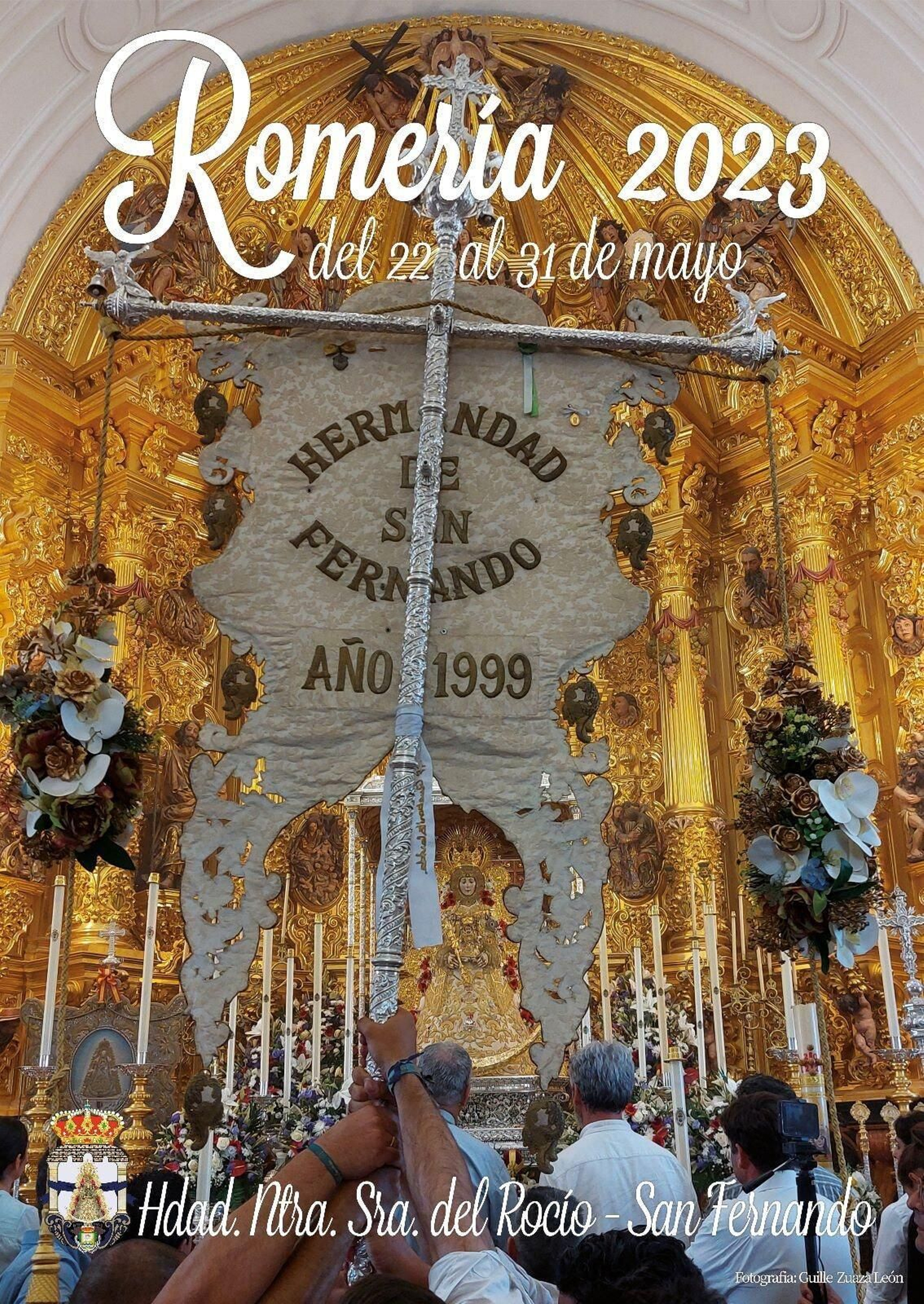 Cartel anunciador de la Romería de 2023 editado por la hermandad del Rocío de San Fernando, una obra de Guillermo Zuaza.