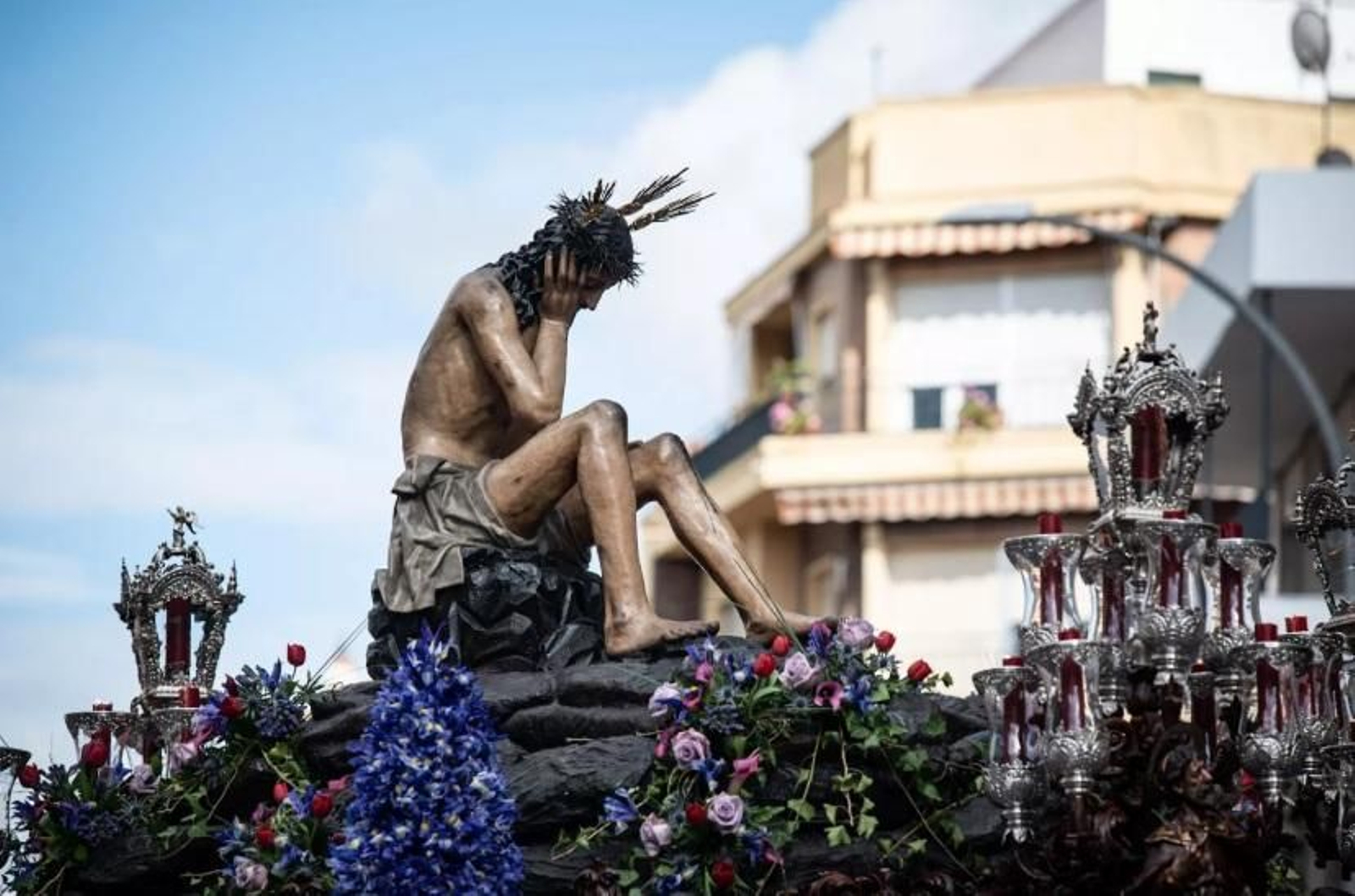 El paso del Cristo de la Humildad y Paciencia, que será el tercero en discurrir por la Carrera Oficial el próximo Domingo de Ramos