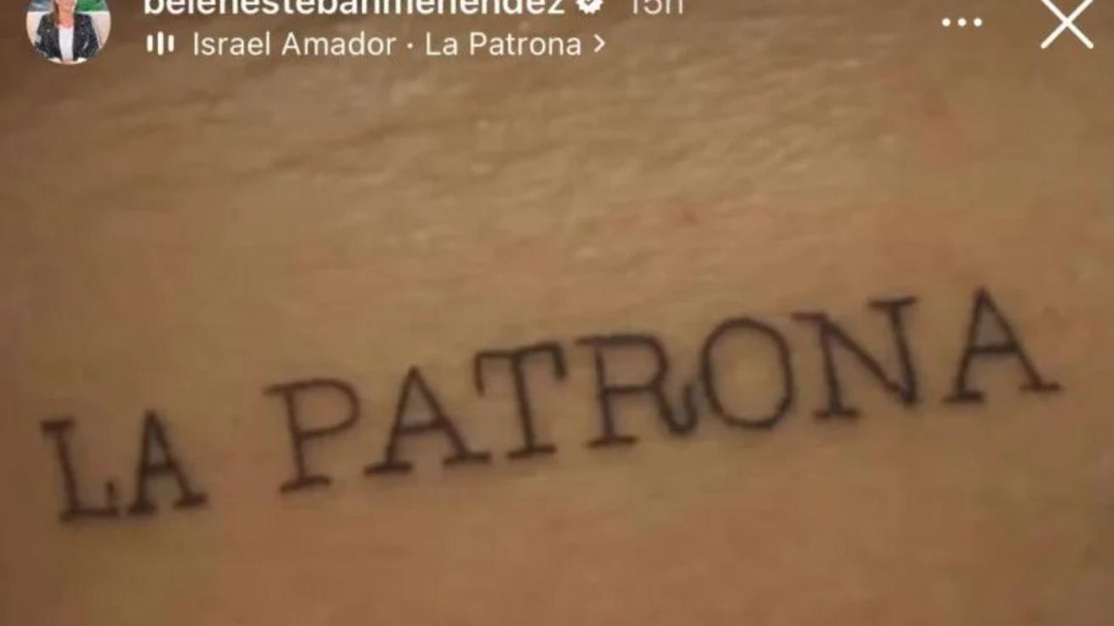 Belén Esteban muestra su nuevo tatuaje