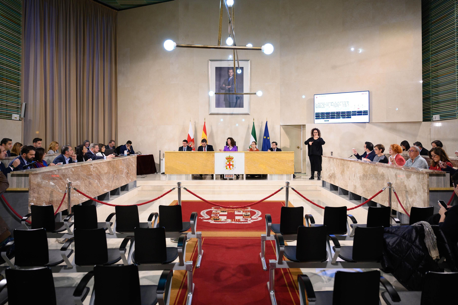 La Corporación reunida en el Salón de Plenos La Corporación reunida en el Salón de Plenos