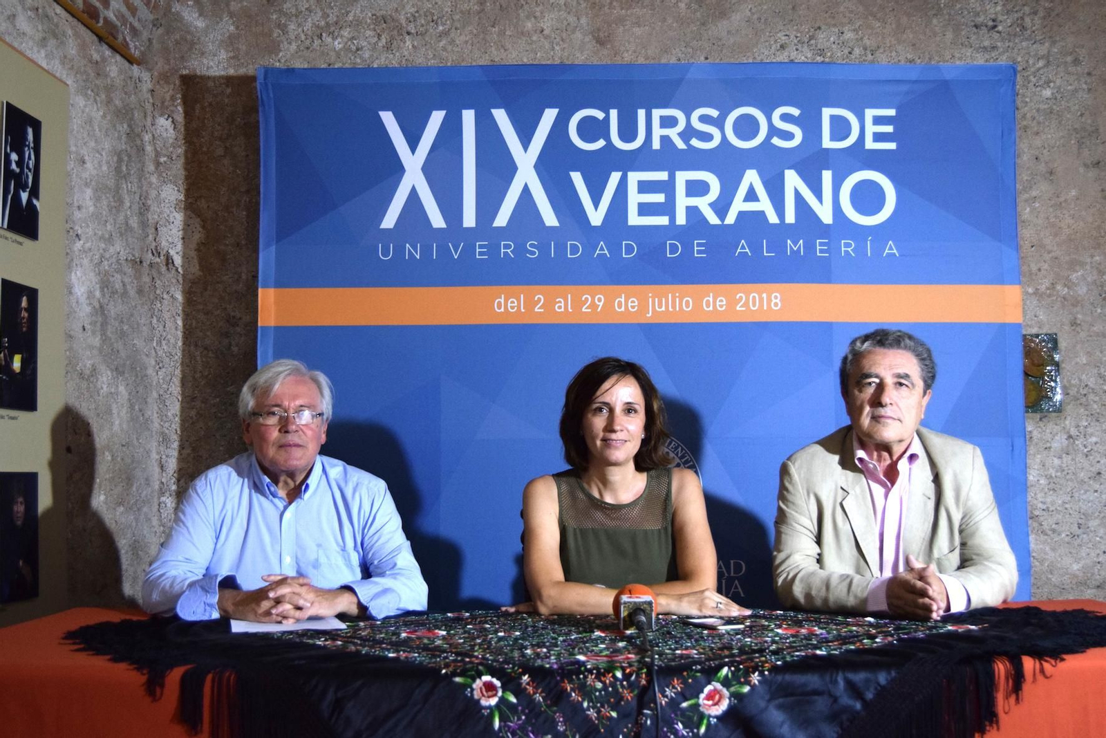 Alfonso Rubí, Pilar Jerez y Rafael Morales, ayer en la sede de la Peña El Taranto.