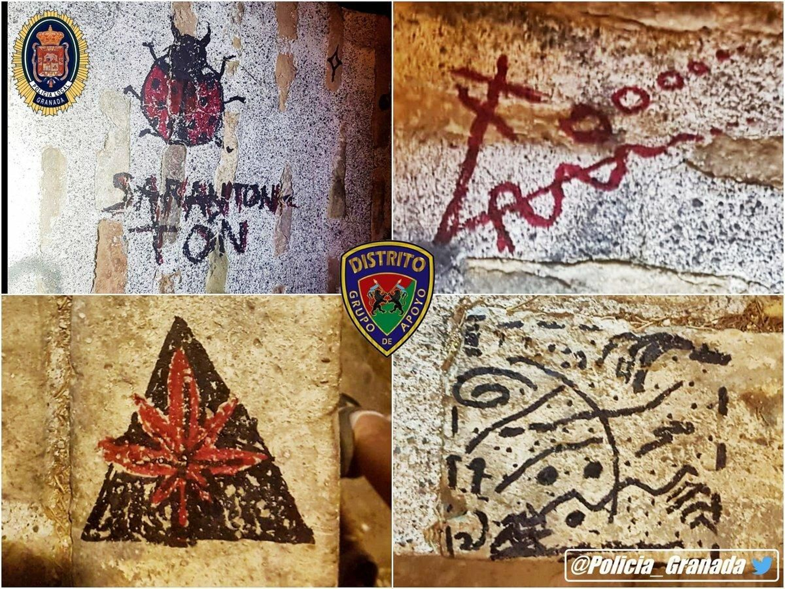 Detenidos cuando realizaban pintadas en el Aljibe del Zenete