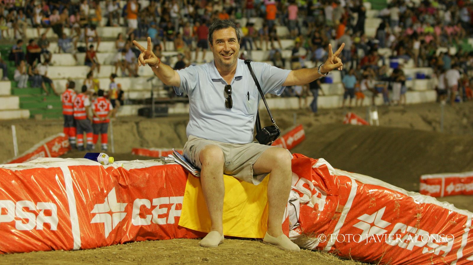 Ambrosio Sánchez difrutando mientras trabaja