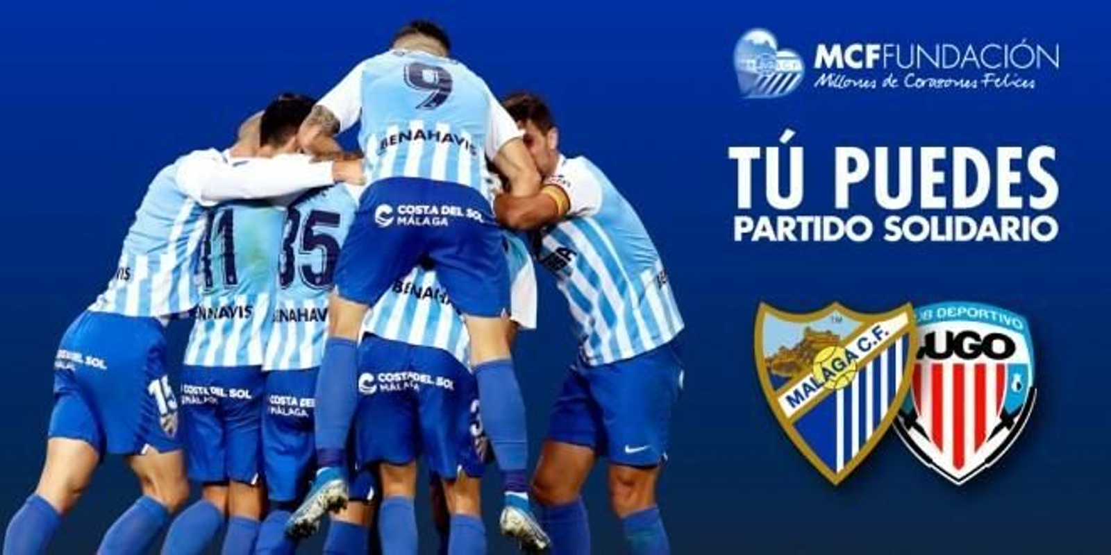El Málaga-Lugo, último de 2019, será el 'Partido Solidario'