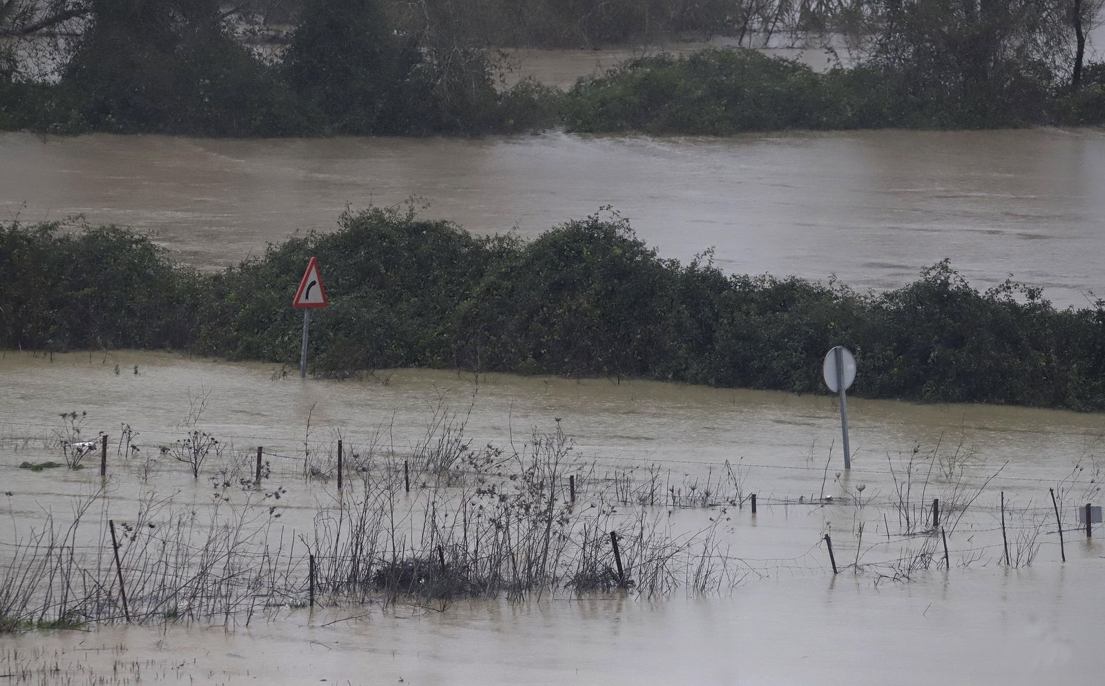Fotos del temporal de lluvia y viento por la borrasca Kristin en Jimena de la Frontera, San Pablo de Buceite y San Martín del Tesorillo