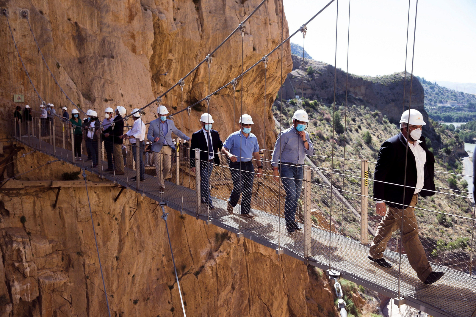 El Caminito del Rey, en Málaga, ha abierto este jueves a los visitantes.