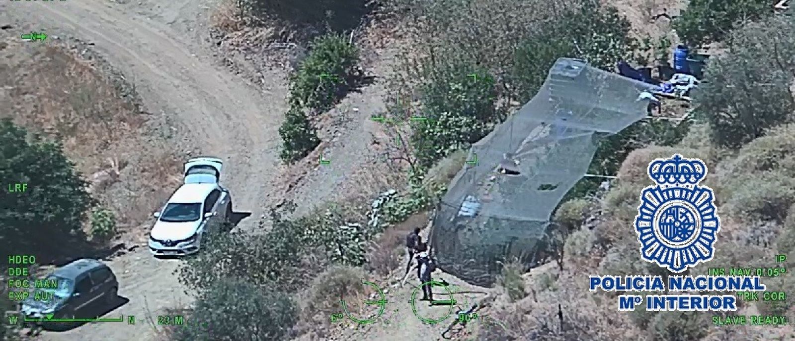 La Policía Nacional desmantela cinco plantaciones en Los Montes