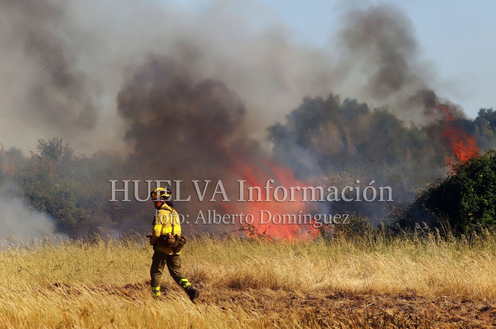 Imágenes del incendio en Doñana