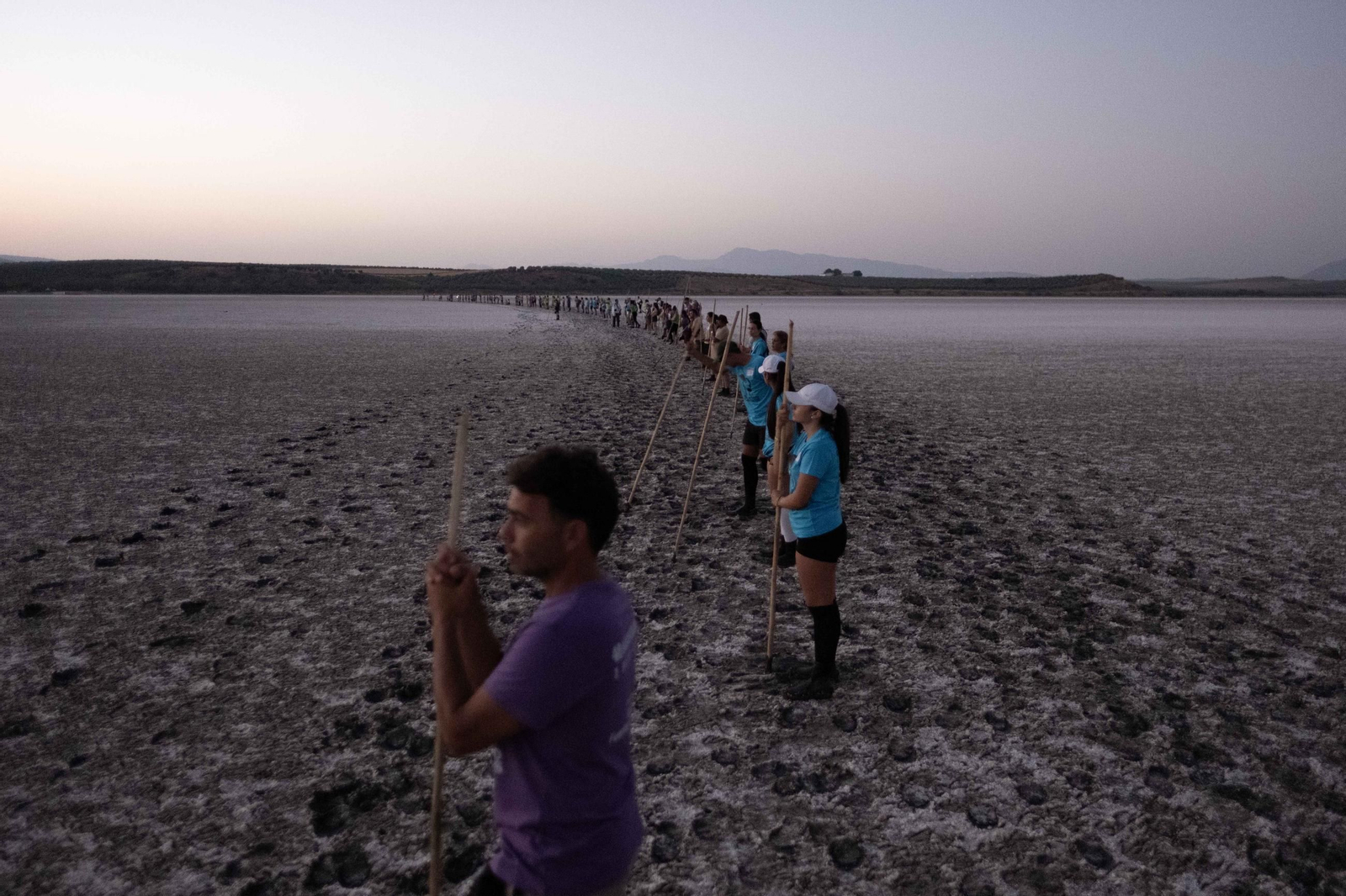 Anillamiento de flamencos en la Laguna de Fuente de Piedra, en imágenes