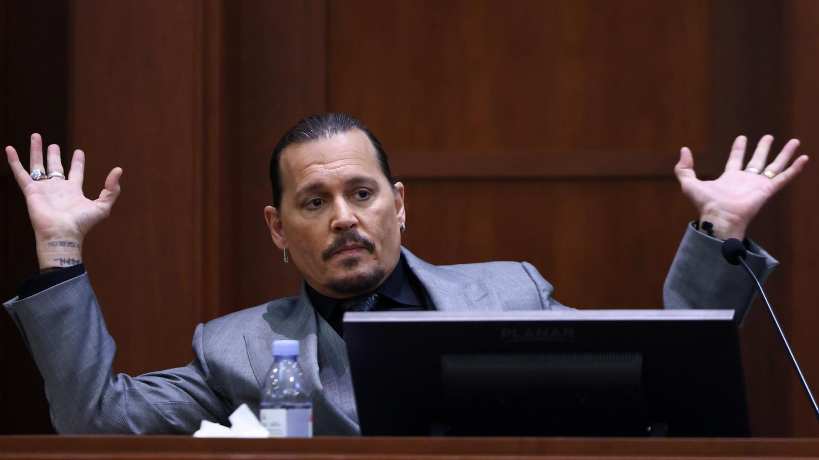 Johnny Depp, durante su testimonio en el juicio hace unos días.