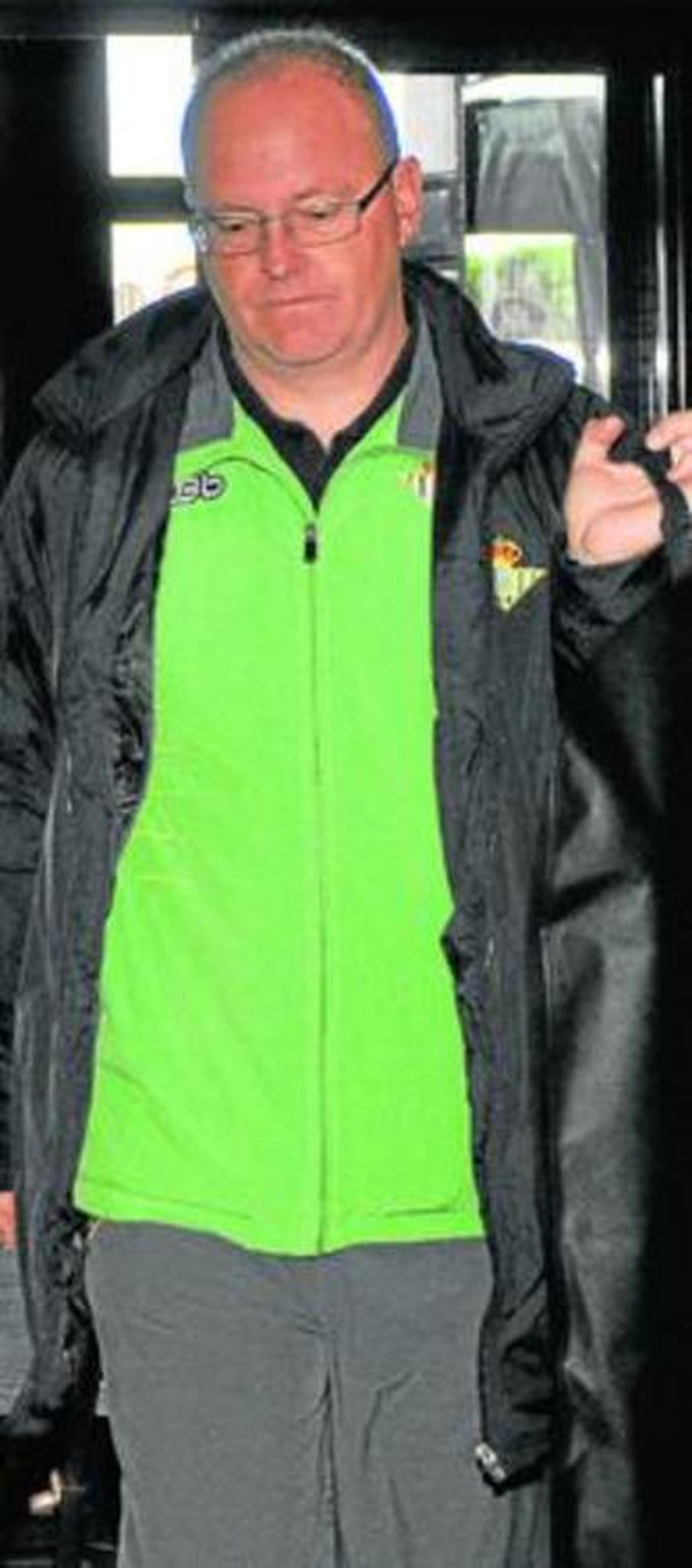 Pepe Mel, ayer antes del primer tramo, en AVE, del viaje.