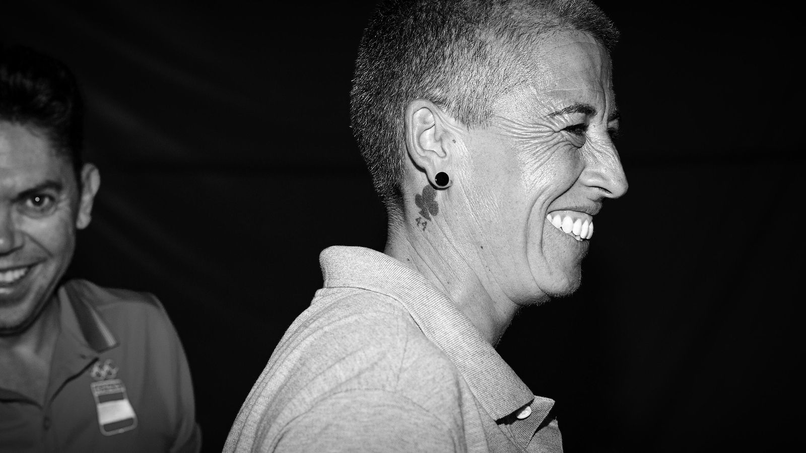 Pepi Pérez y Cecilio Leal, levantadores de pesas olímpicos.