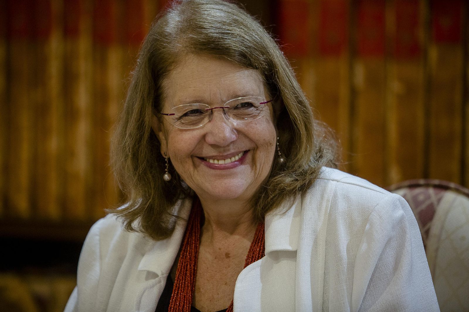 Elvira Rodríguez, durante la entrevista.