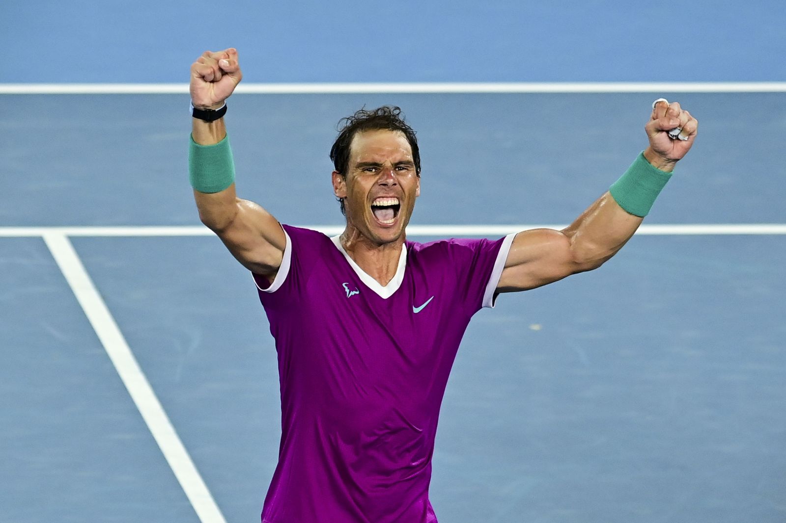 Las imágenes del histórico triunfo de Nadal sobre Medvedev (y 8)