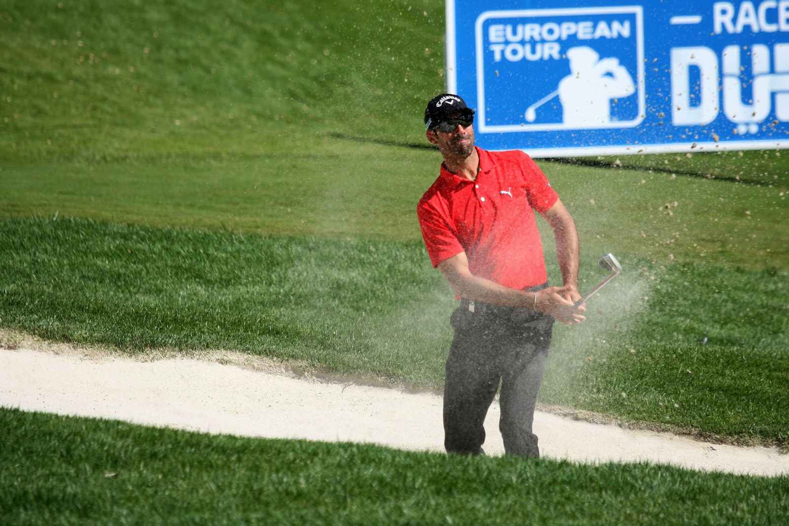 Alvaro Quirós en un partido del European Tour.