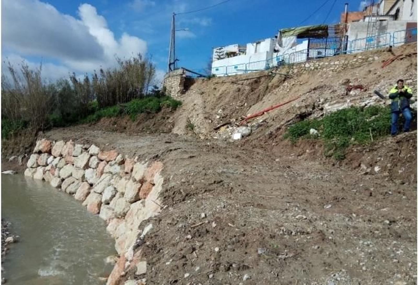 Situación actual de la infraestructura, dañada por las crecidas.
