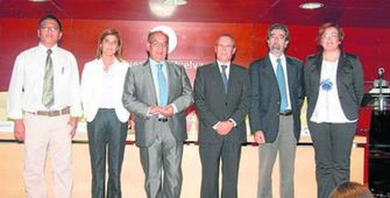 Los organizadores, en un momento del acto de entrega de premios.