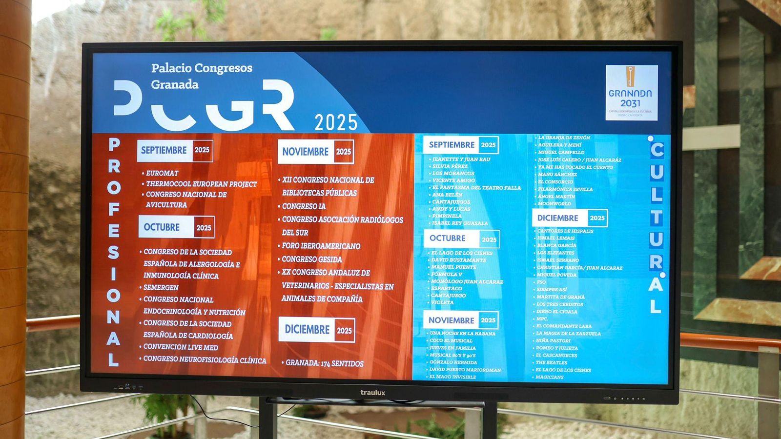 Calendario de actividades previstas de septiembre a diciembre de 2024