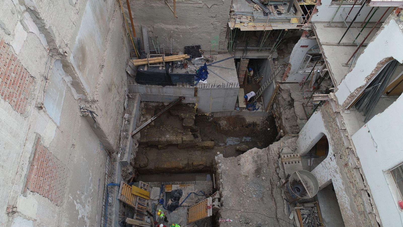 Las obras del hotel.