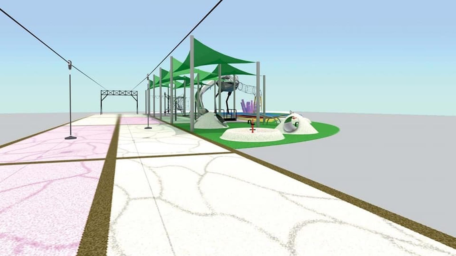 Recreación de la vista que se tendrá desde la tirolina.