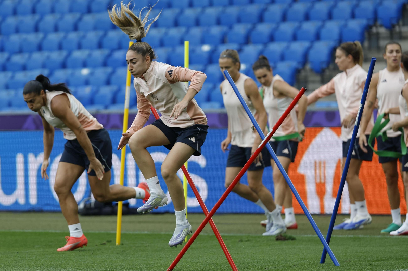 Las fotos de España antes de la final de la Eurocopa femenina