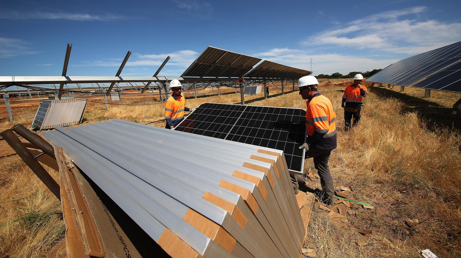 Imágenes de la planta fotovoltaica de la empresa noruega Statkraft en la finca Malabrigo