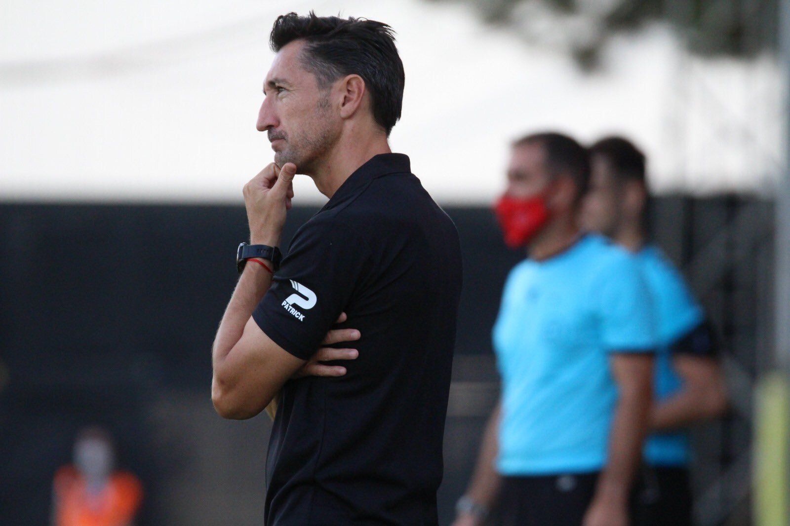 Raúl Casany, durante un encuentro del Cornellà.