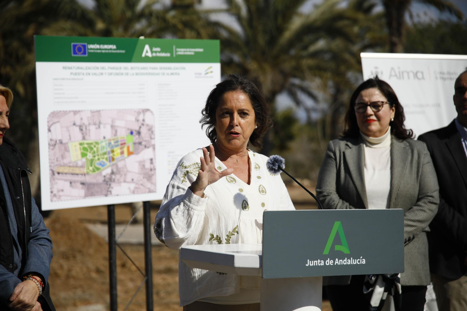 Imágenes de las obras en el parque del Boticario de Almería