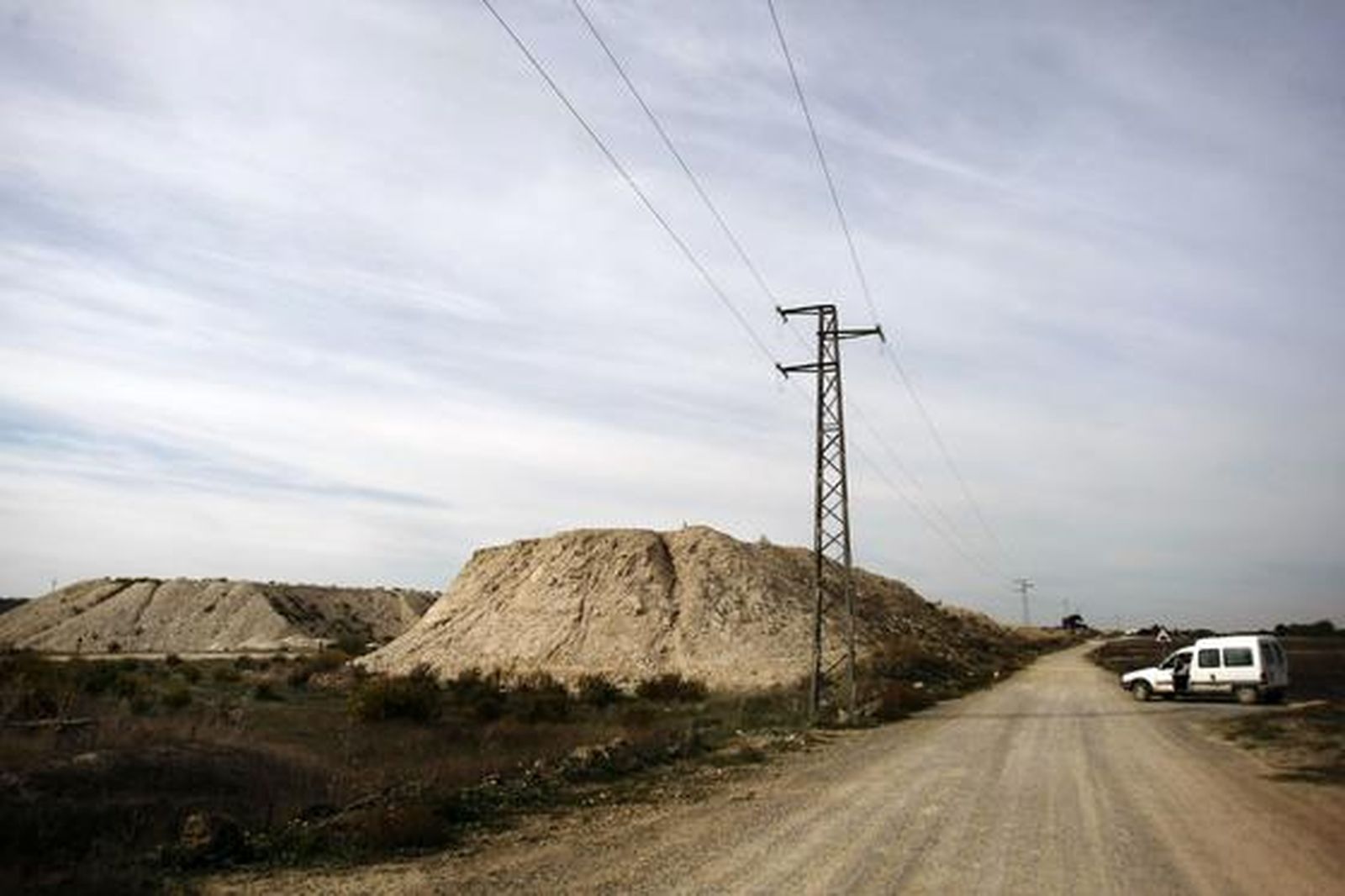 Las colinas artificiales que dejaron la explotación del subsuelo. 

Foto: Fito Carreto