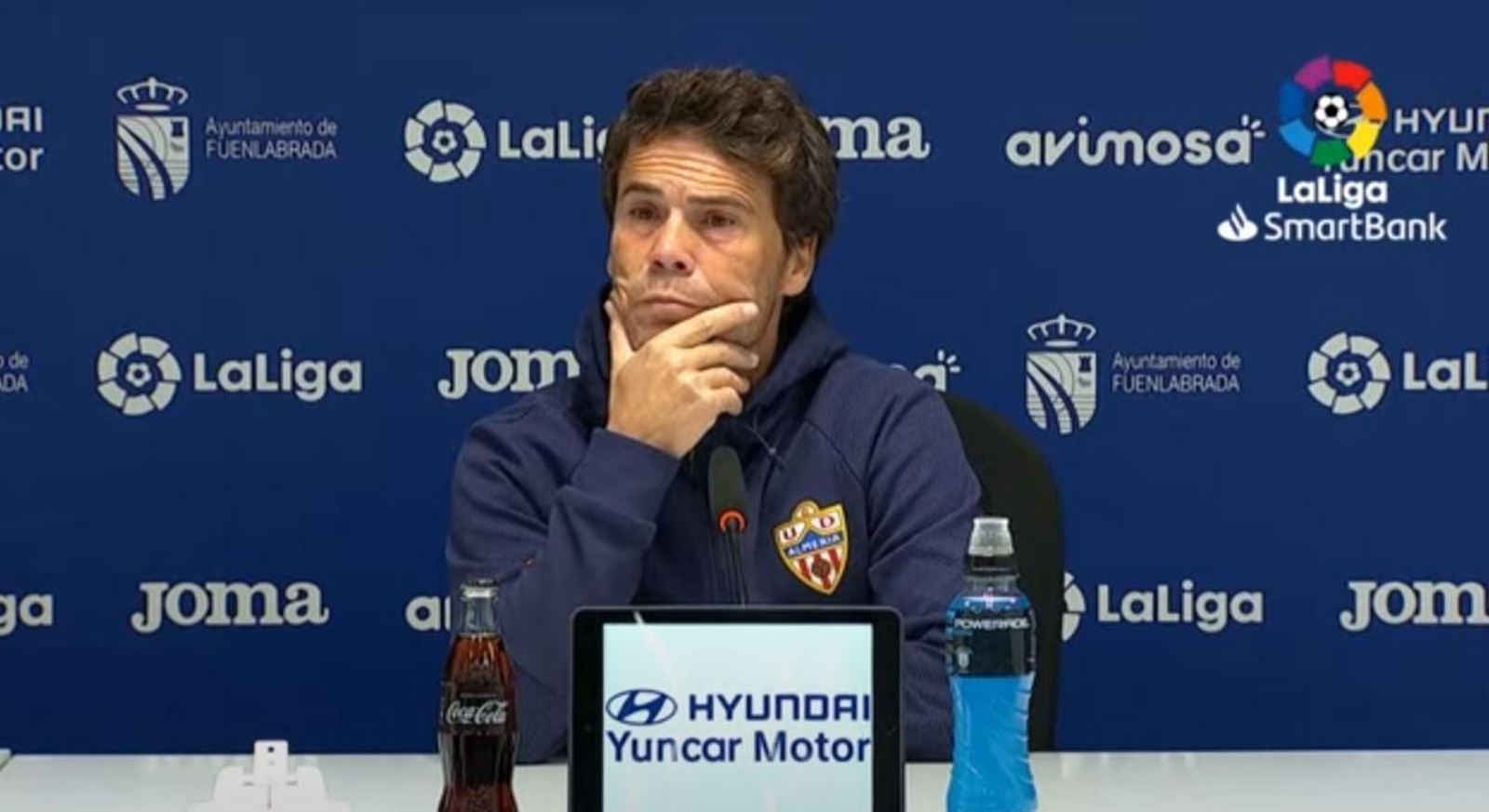 Rub, en la sala de prensa.