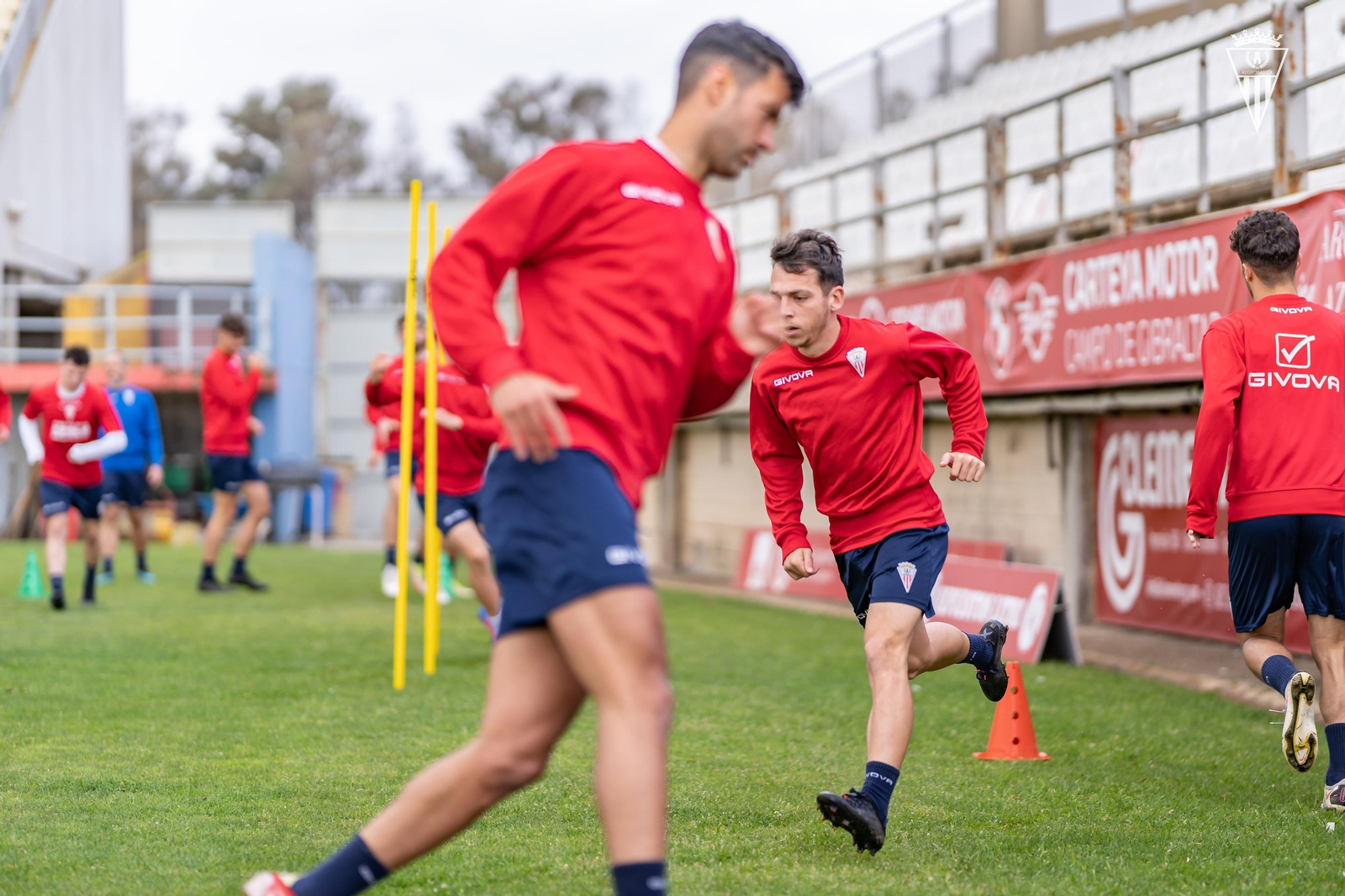 Romero y Bueno (en primer término), durante un ejercicio.