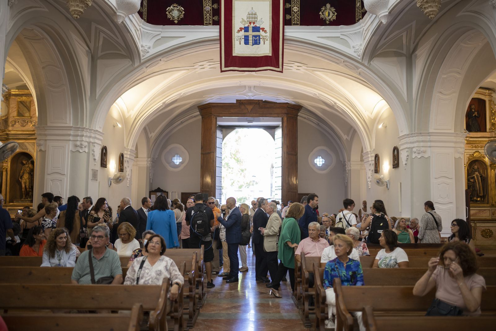 Imágenes de la salida de la Virgen de la Cinta desde la Catedral hacia el Santuario