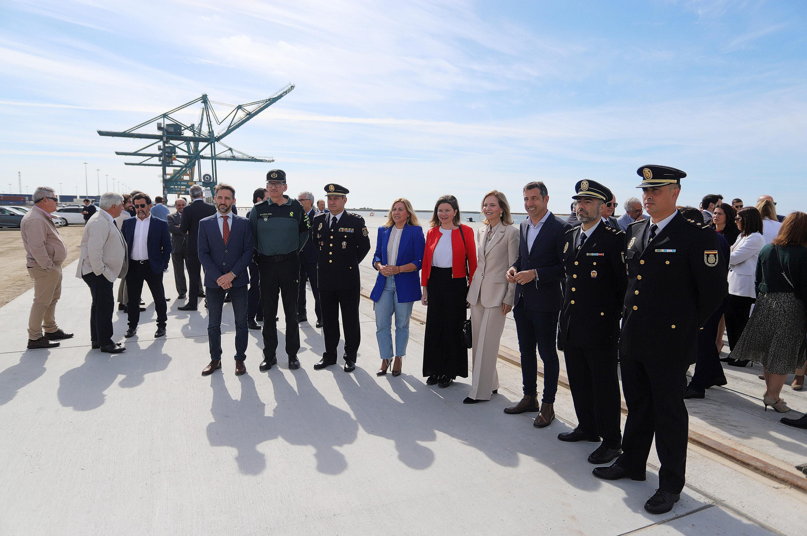 Imágenes de la inauguración de la ampliación norte del Muelle Sur del Puerto de Huelva