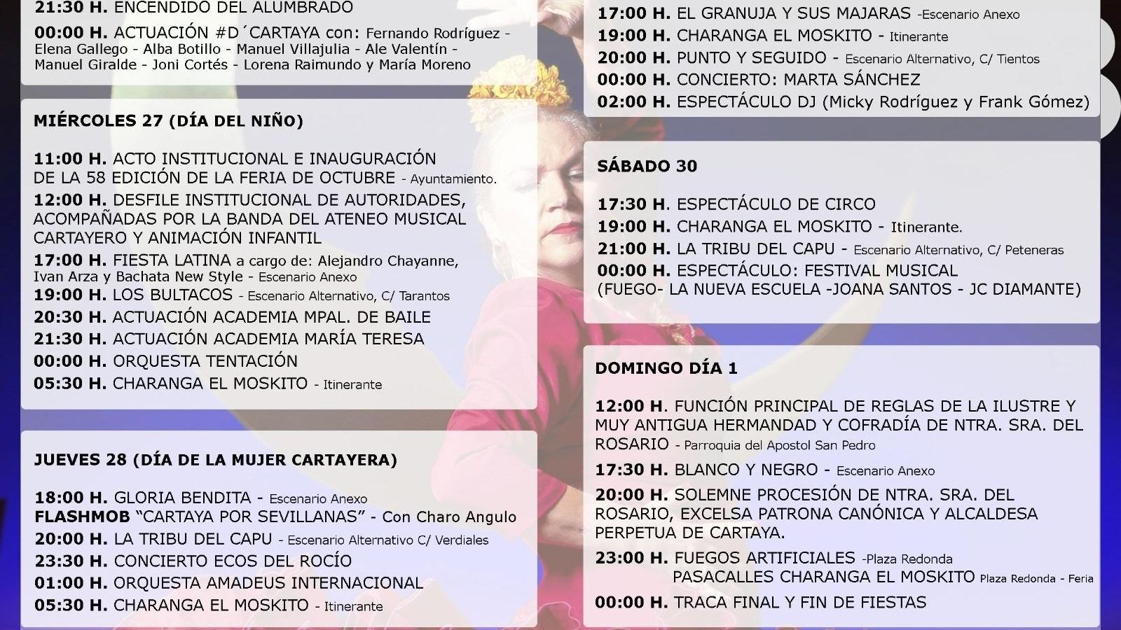 Programación Feria de Cartaya 2023