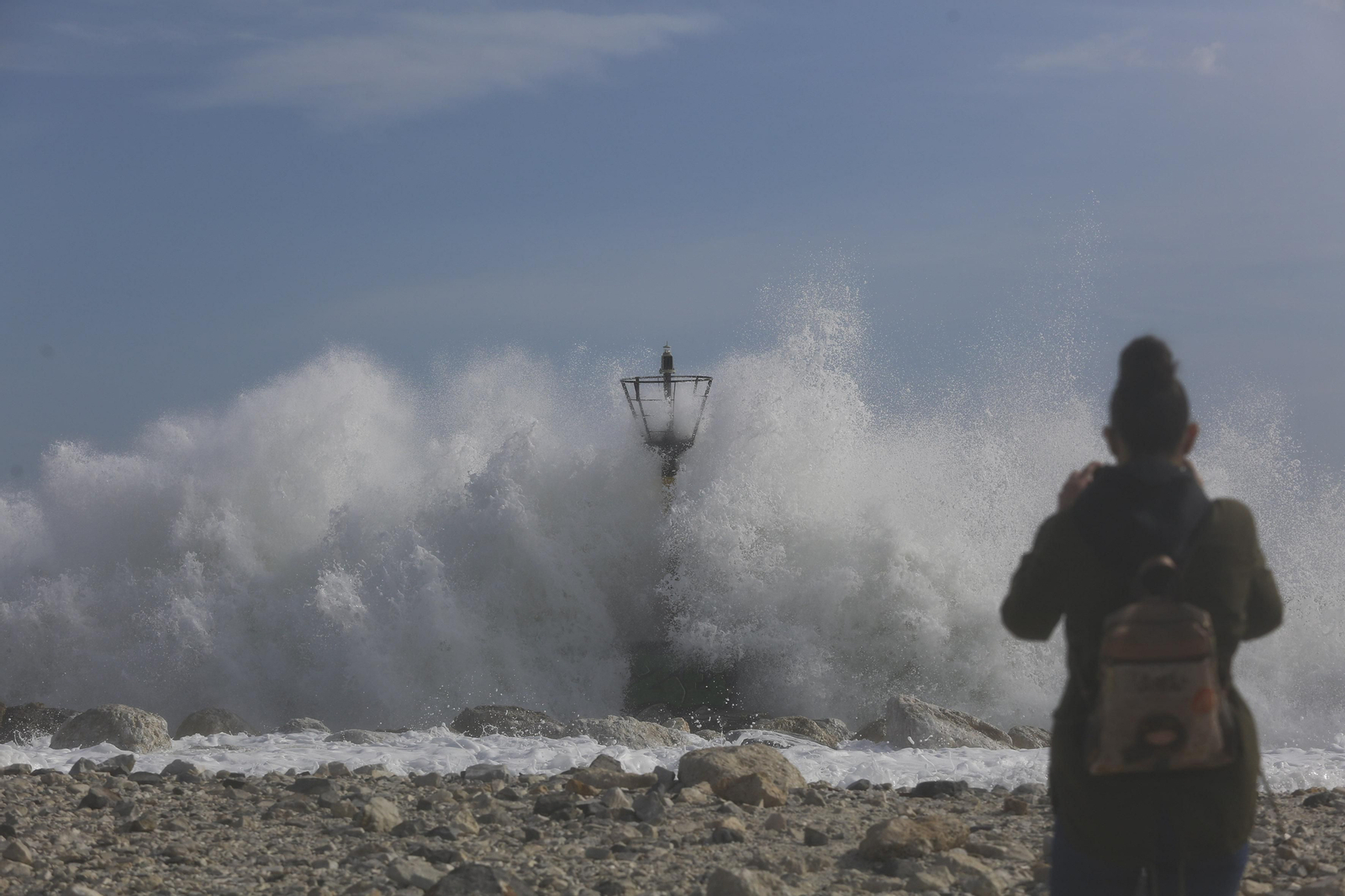 Fotos del temporal de levante en la costa de Málaga