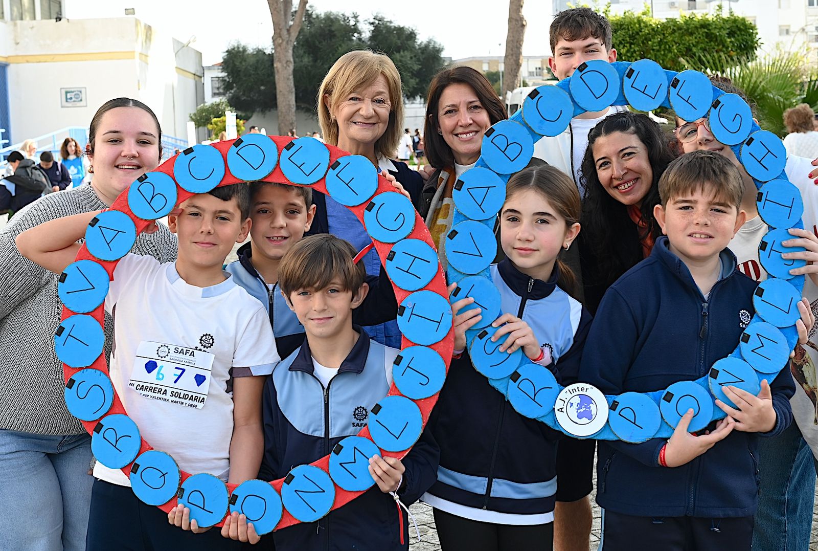 La delegada Carmen Pina, en el colegio SAFA de Jerez.