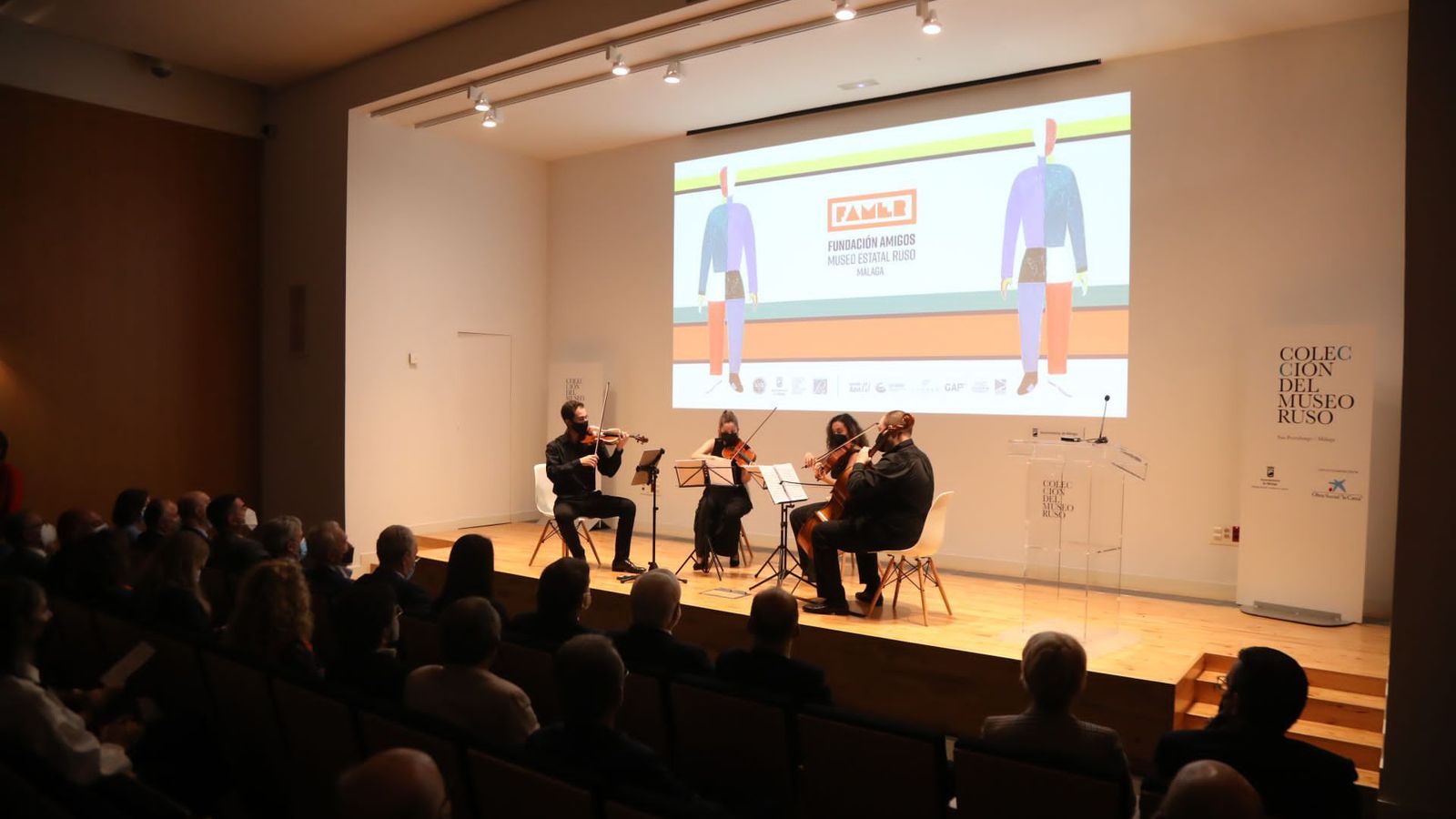 El acto contó con un concierto de un cuarteto de cuerda.