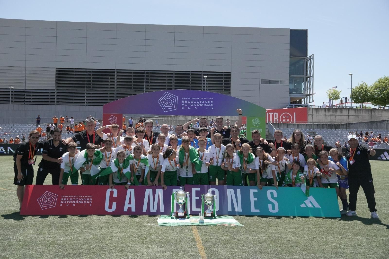 Los jugadores andaluces celebran.